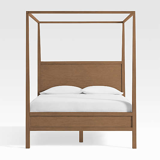 Keane Solid Driftwood Queen Canopy Bed