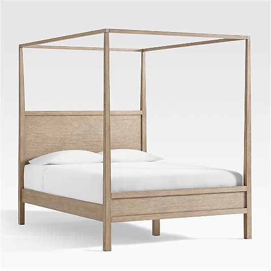 Keane Weathered Natural Wood Canopy Bed