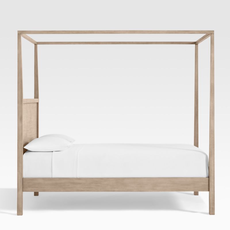 Keane Weathered Natural Queen Wood Canopy Bed