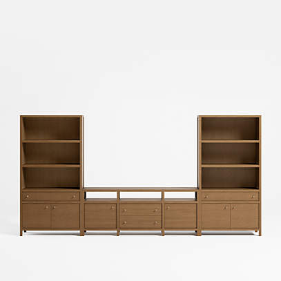 Open shelving store media console