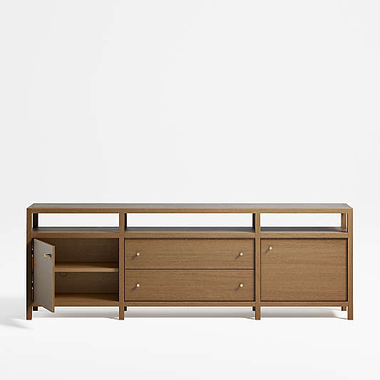 Keane 86" Driftwood Storage Media Console