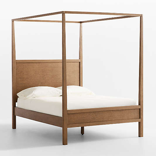 Keane Solid Driftwood Full Canopy Bed