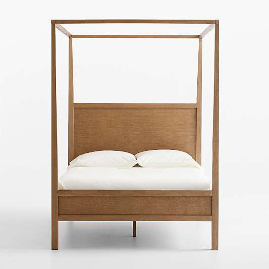 Keane Solid Driftwood Full Canopy Bed