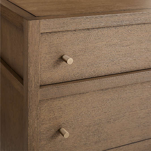 Keane 42" Solid Driftwood 5-Drawer Tall Dresser