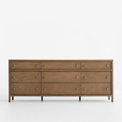 Keane 83.5" Solid Driftwood 9-Drawer Dresser
