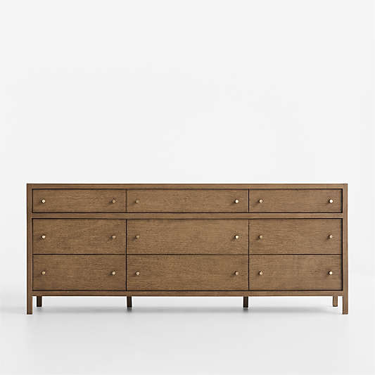 Keane 84" Solid Driftwood 9-Drawer Dresser