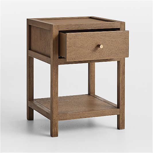 Keane 18" Solid Driftwood Narrow Nightstand