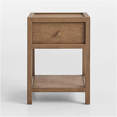 Keane 18" Solid Driftwood Narrow Nightstand