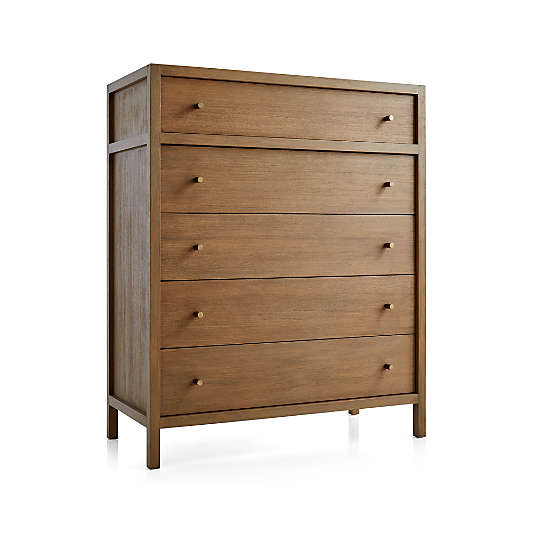 Keane Solid Driftwood 5-Drawer Chest