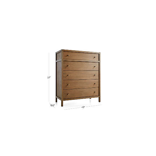 Keane Solid Driftwood 5-Drawer Chest