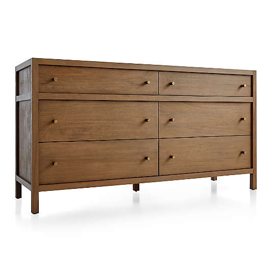 Keane Solid Driftwood 6-Drawer Dresser