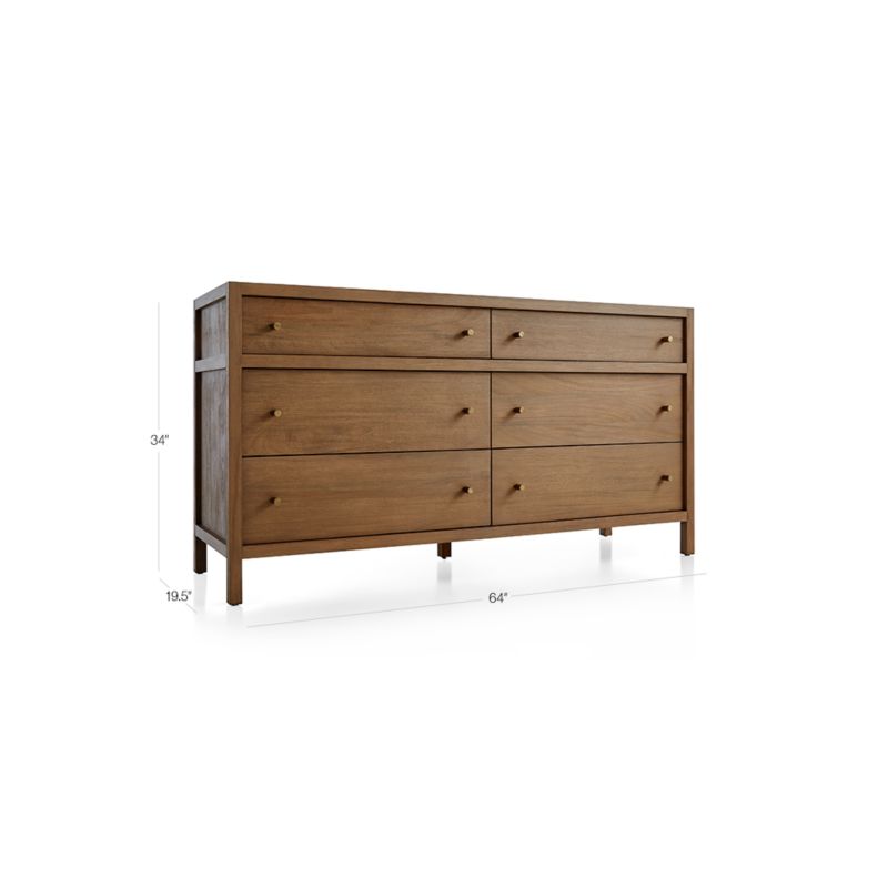 Keane Driftwood 6-Drawer Dresser