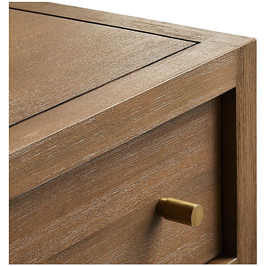 Keane 42" Solid Driftwood 5-Drawer Tall Dresser