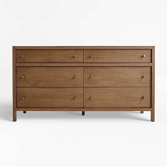 Keane Solid Driftwood 6-Drawer Dresser