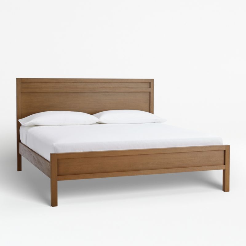 Keane Driftwood King Bed + Reviews | Crate & Barrel