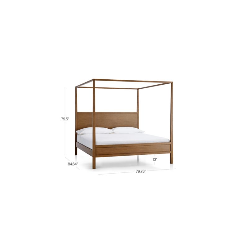 View Keane Solid Driftwood King Canopy Bed - image 2 of 11