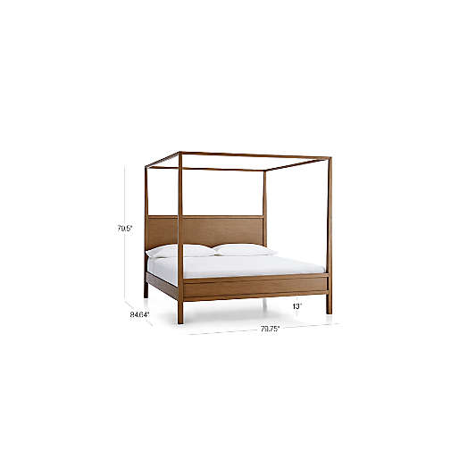 Keane Solid Driftwood King Canopy Bed