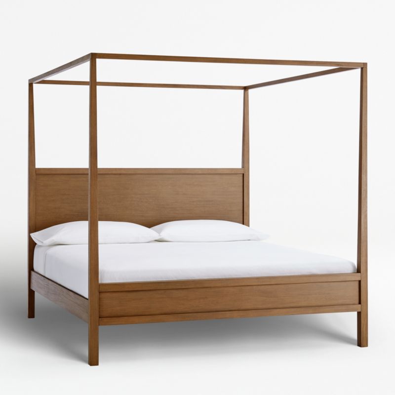 Keane Solid Driftwood King Canopy Bed - image 0 of 10