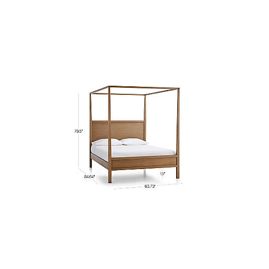 Keane Solid Driftwood Queen Canopy Bed