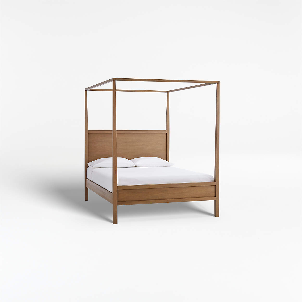 Keane Driftwood Wood Canopy Bed Crate & Barrel Canada