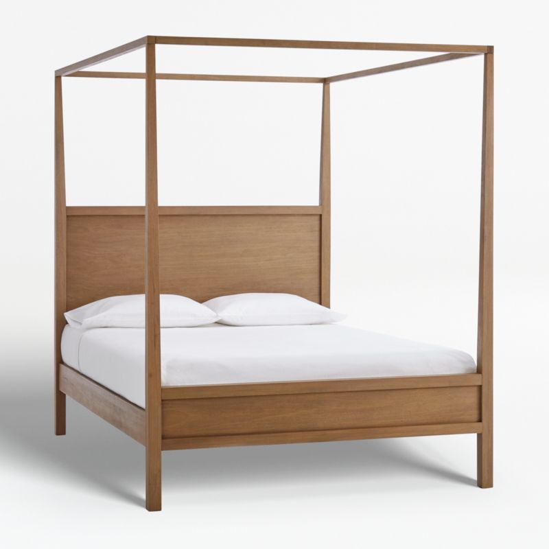 Keane Driftwood Queen Wood Canopy Bed Reviews Crate And Barrel Canada