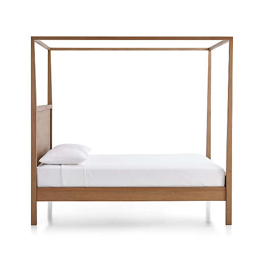 Keane Solid Driftwood Queen Canopy Bed