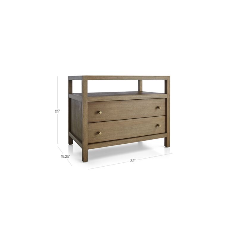 View Keane Driftwood Charging Nightstand - image 2 of 14