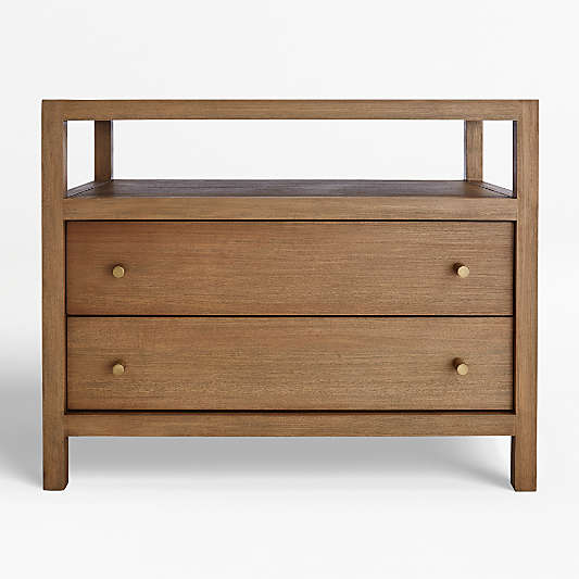 Keane Solid Driftwood Charging Nightstand