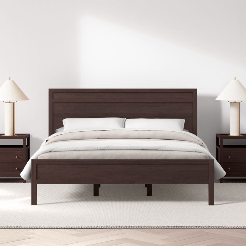 Keane Solid Espresso Wood King Bed - image 2 of 10