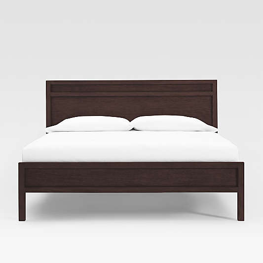 Keane Solid Espresso Wood Queen Bed