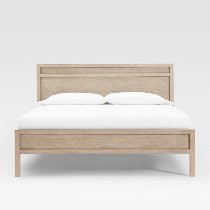 Viewing product image Keane Weathered Natural Solid Wood King Bed - image 1 of 10