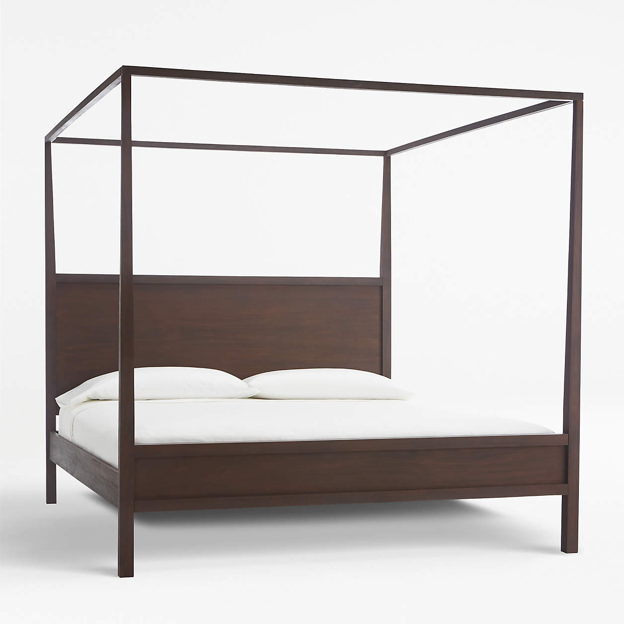 Keane Espresso Wood King Canopy Bed + Reviews | Crate & Barrel Canada