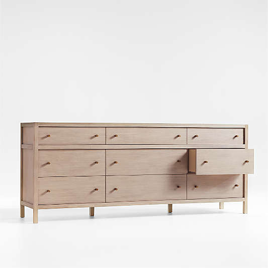 Keane Weathered Natural Wood 9-Drawer Dresser