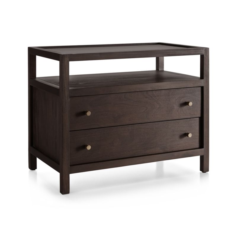 Keane Espresso Solid Wood Charging Nightstand - image 11 of 17