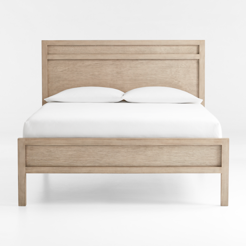 Viewing product image Keane Weathered Natural Solid Wood Queen Bed - image 1 of 12