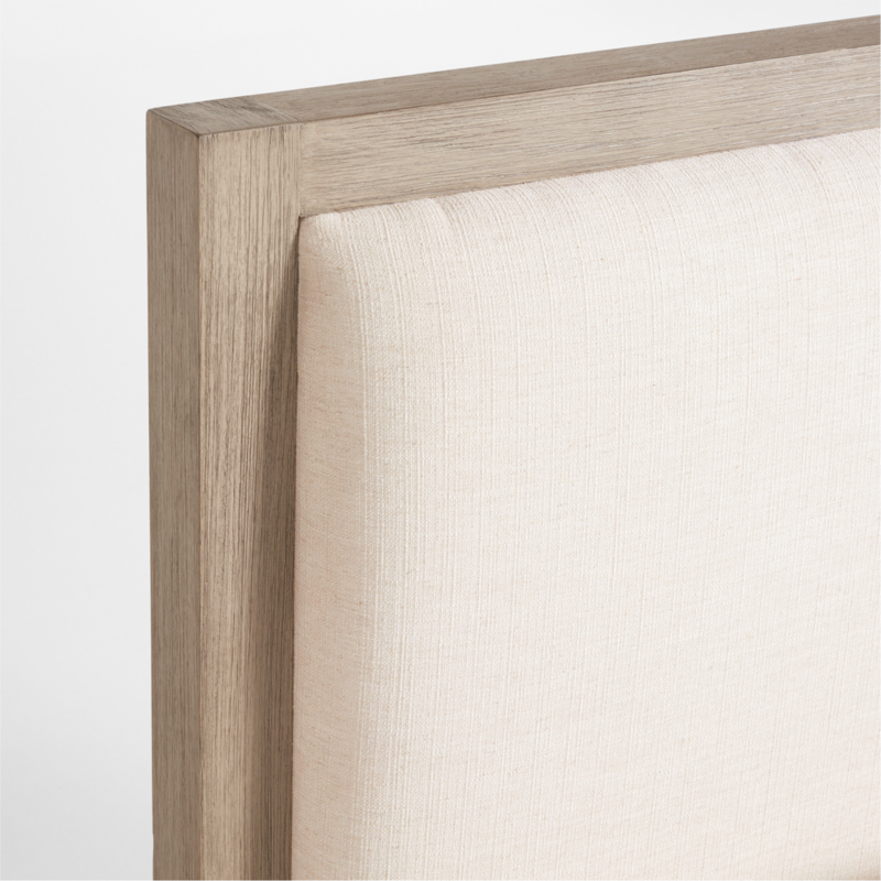 Keane Weathered Natural Wood Upholstered Queen Bed - image 9 of 11