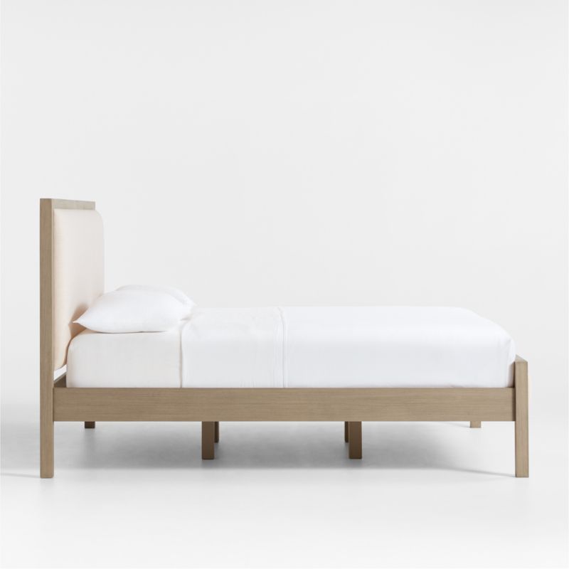 Keane Weathered Natural Wood Upholstered King Bed - image 9 of 10