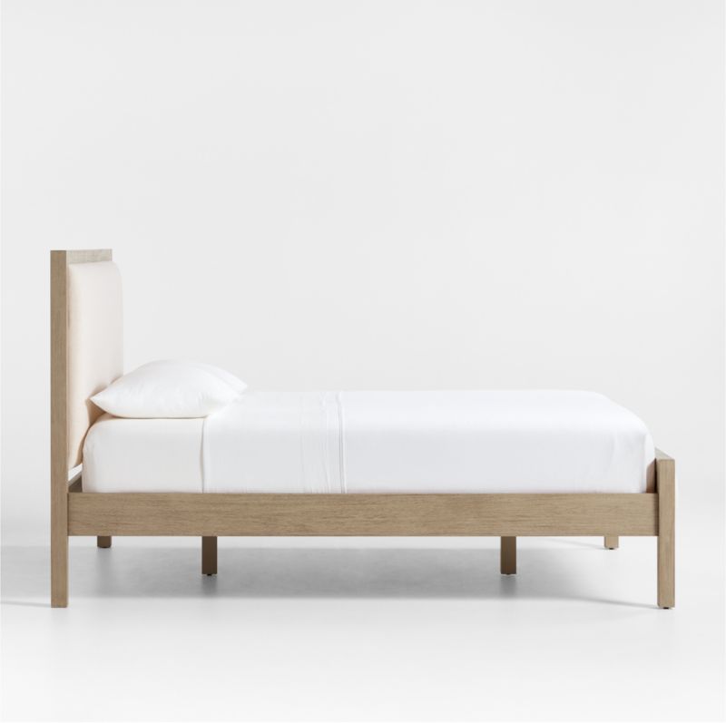 Keane Weathered Natural Wood Upholstered Queen Bed - image 8 of 9