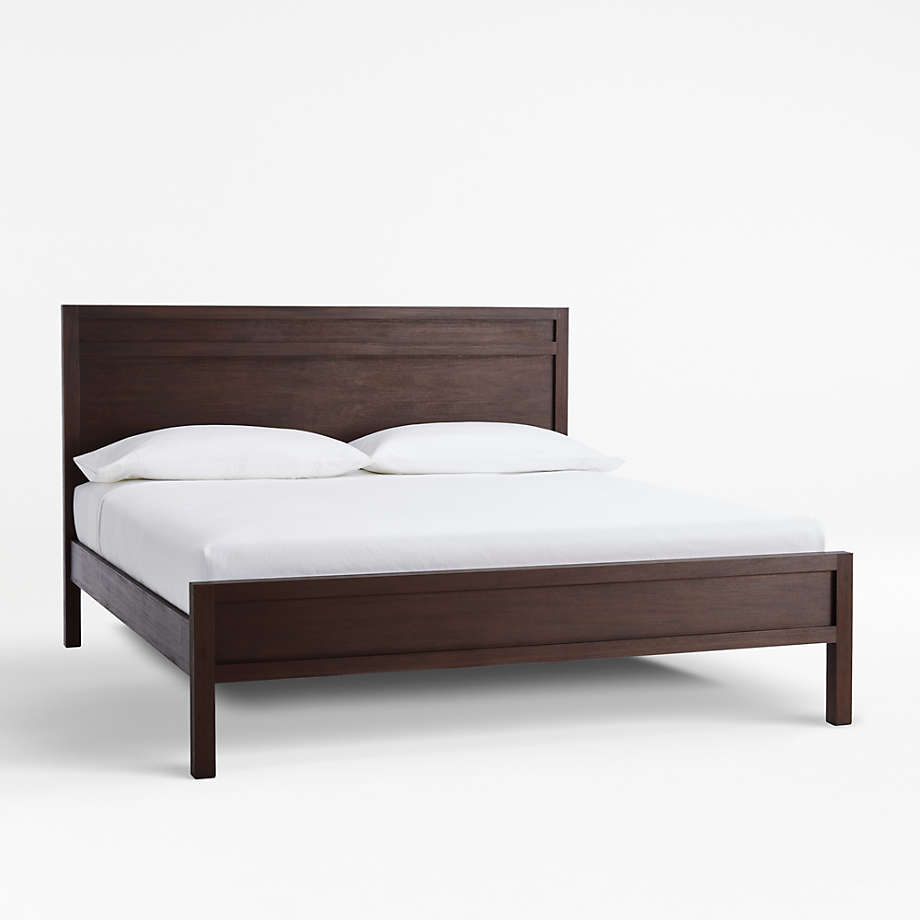 Keane Espresso Wood King Bed + Reviews Crate & Barrel Canada