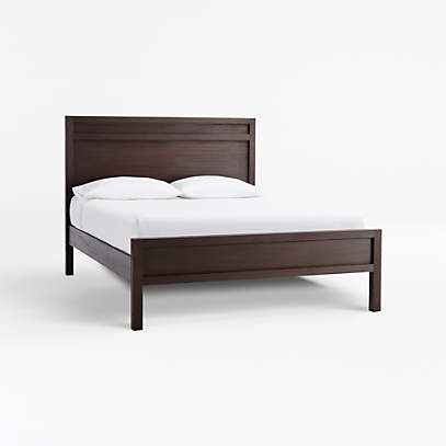 Crate and barrel store wood bed