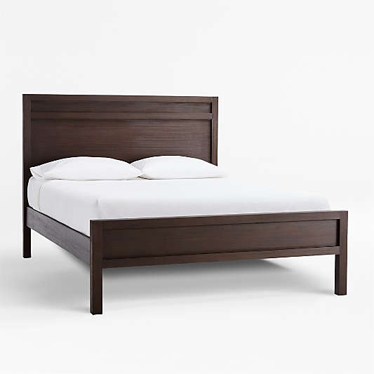 Keane Solid Espresso Wood Queen Bed