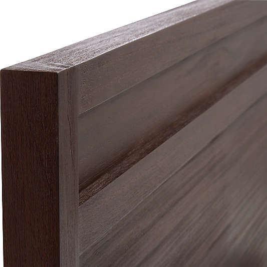 Keane Solid Espresso Wood Queen Bed