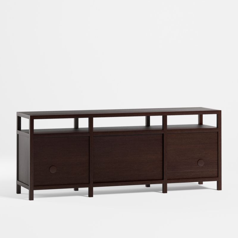 Keane Espresso Wood 72" Storage Media Console