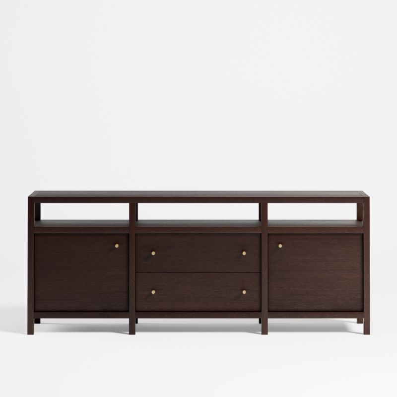 Keane Espresso Wood 72" Storage Media Console