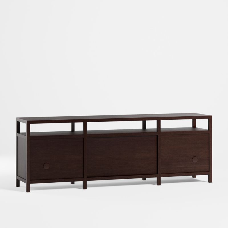 Keane Espresso Wood 86" Storage Media Console