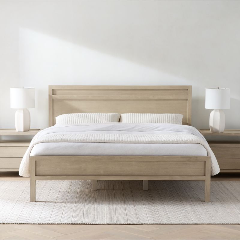 Keane Weathered Natural Solid Wood Queen Bed