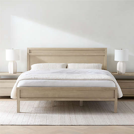 Keane Weathered Natural Solid Wood Bed