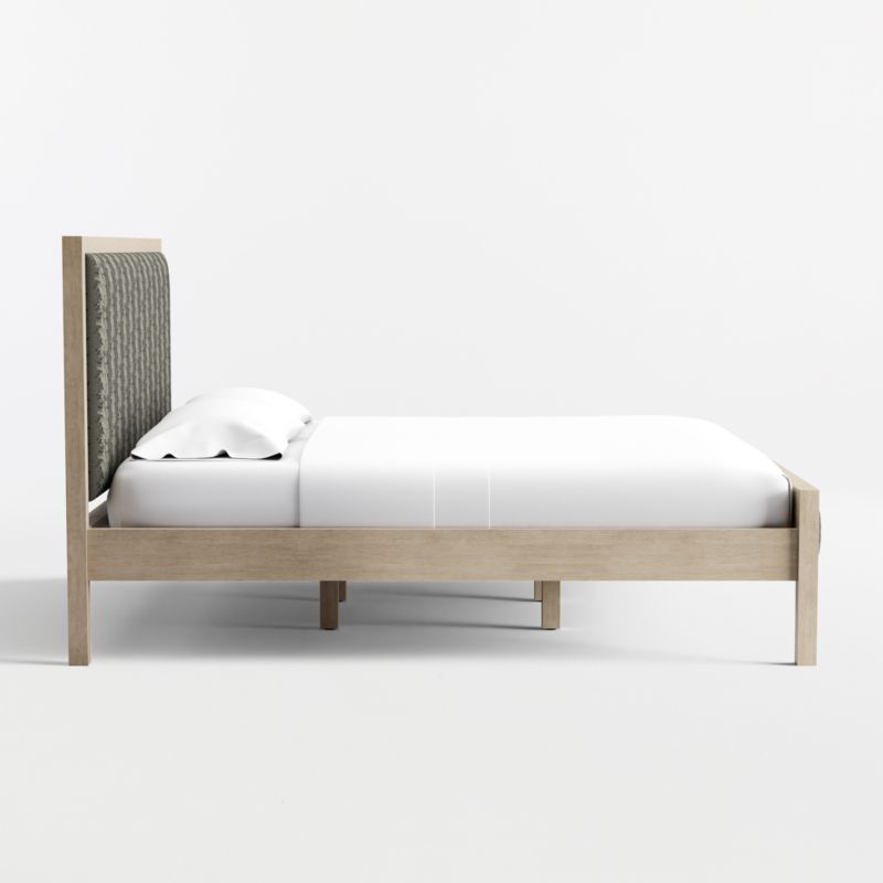 Keane Weathered Natural Wood Upholstered King Bed - image 3 of 6
