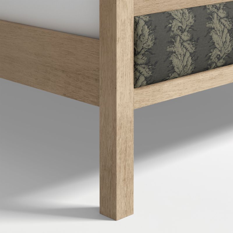 Keane Weathered Natural Wood Upholstered King Bed - image 5 of 6