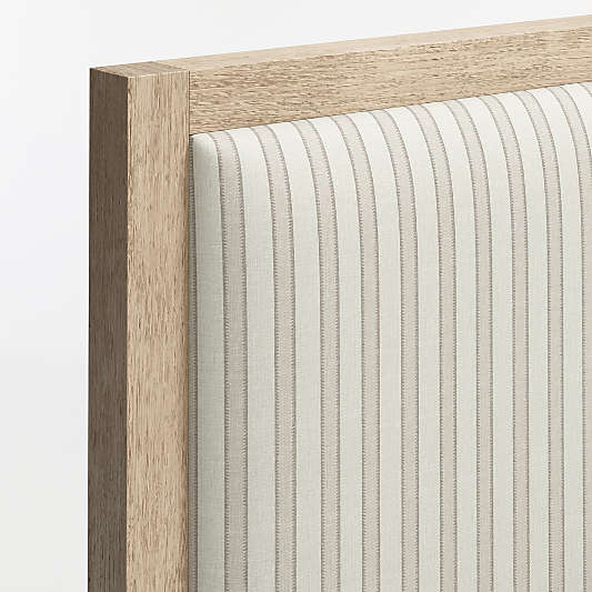 Keane Weathered Natural Wood Upholstered Bed